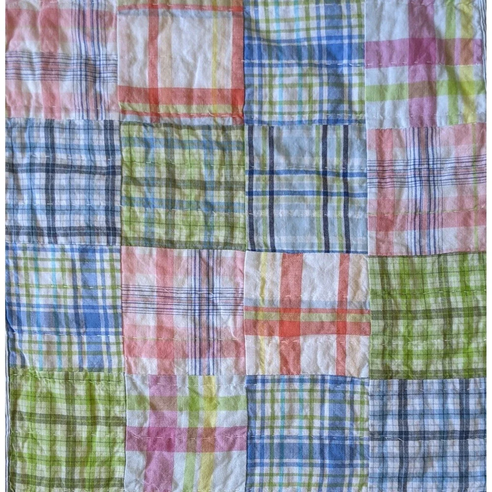 2 NAUTICA Patchwork Quilt Pillow Cover Sham 16x16
